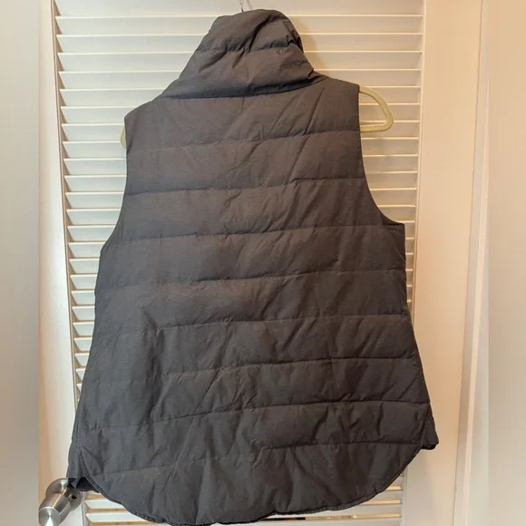 Eileen Fisher Melange Recycled Nylon Down Vest Charcoal M - Picture 4 of 8